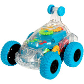 Машинка прозрачная со световыми и звуковыми эффектами Движок 1toy Т23920 1
